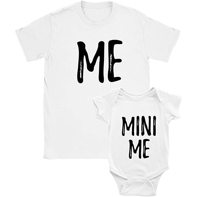 Camiseta personalizada para padres e hijos: Me & Mini Me como regalo para padres