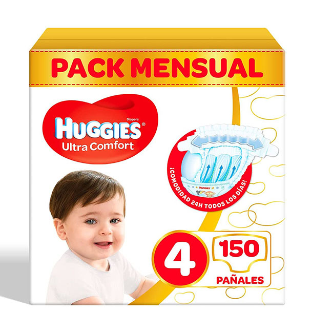 Pañales para bebé Huggies (Para un mes!) como regalo para bebes