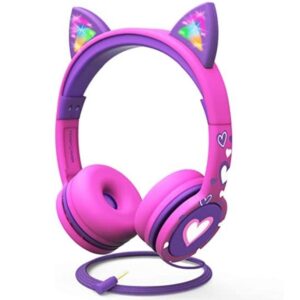 Auriculares con luz LED orejas de gato FosP como regalos para hermanas