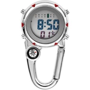 Reloj digital con brújula y mosquetón como regalo para enfermeras