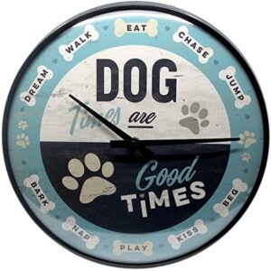 Reloj retro de pared Dog Times como regalos para perros