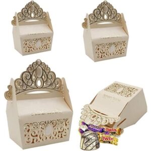 Cajas de corona de papel 25 piezas como regalos para invitados de boda