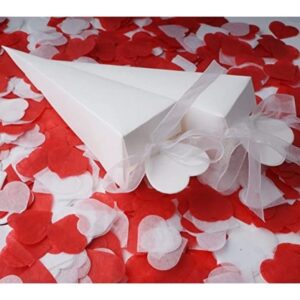 Caja de cono de boda color blanco 50 piezas  como regalos para invitados de boda