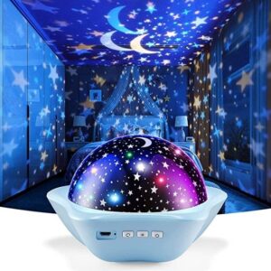 Lámpara proyector estrellas rotación 360 °  One Fire como regalo para niños
