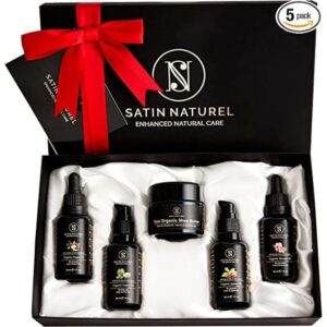Set de cuidado del cuerpo orgánico Satin Naturel 5x30 ml como regalo para embarazadas