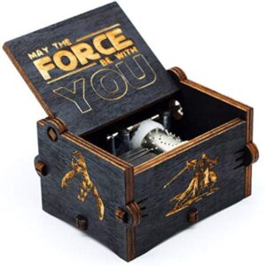Caja de música de Star Wars en madera negra como regalo de Star Wars