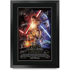 Póster enmarcado de Star Wars con autógrafos como regalo de Star Wars