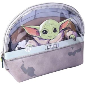 Bolsa de aseo con forro interior Baby Yoda como regalo de Star Wars