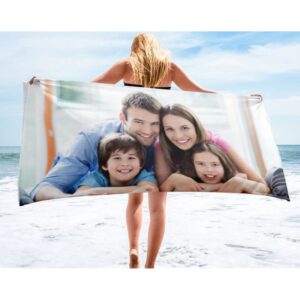 Toalla de playa personalizada como regalo con fotos