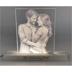 Lámpara personalizada con foto como regalo de aniversario