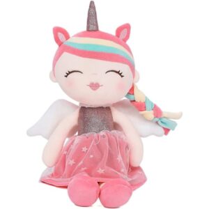 Muñeca para niñas 17" peluche de unicornio como regalo para bebé de 1 año