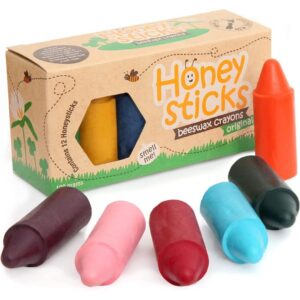 Ceras de colores Honeysticks 12 unidades como regalo para bebé de 1 año