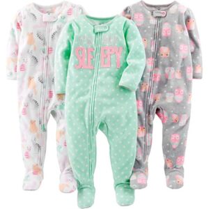 Pack de 3 Pijamas de forro polar como regalo para bebé de 1 año