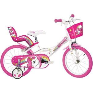 Bicicleta con diseño de unicornios como regalo para niña de 7 años