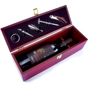 Caja de vino sommelier set como regalo para novia