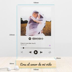 Placa Spotify personalizada como regalo para novia
